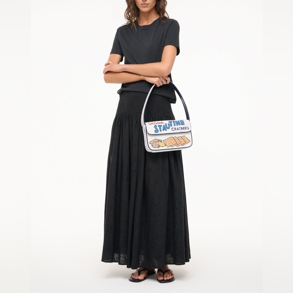 Price Firm - STAUD Tommy Beaded Shoulder Bag in Stautines - Picture 7 of 16